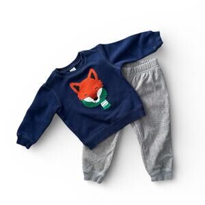 Carters Fuzzy Winter Fox 2-pcs Sweatsuit Set Infant 18M